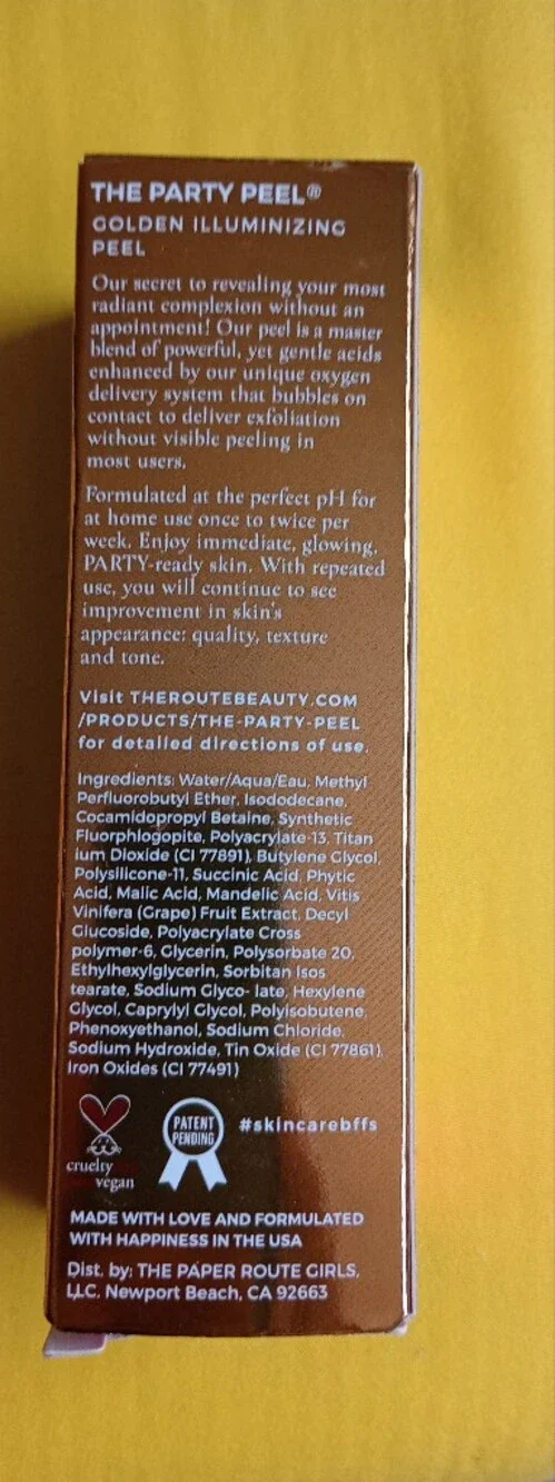 The Party Peel by The Route Beauty,  50 ml  new in box